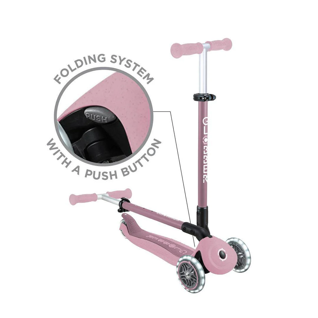Globber Go Up Eco Active Lights Scooter - Berry - Image 4