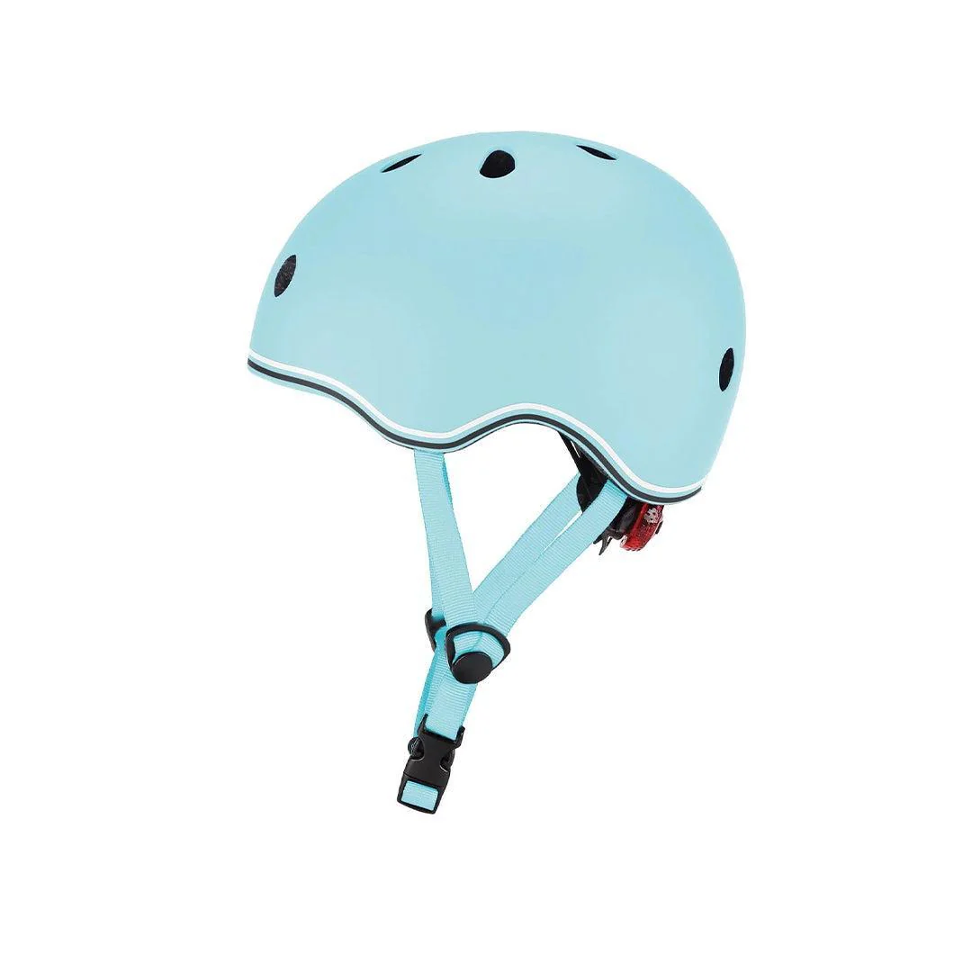 Globber Go-Up Lights Helmet - Pastel Blue