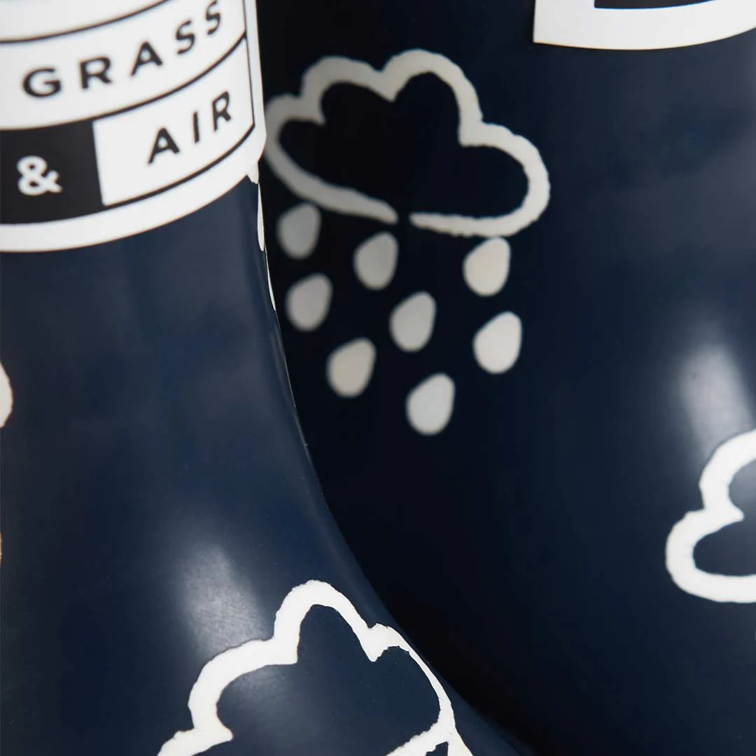 Grass & Air Colour-Revealing Wellies - Navy - Image 4