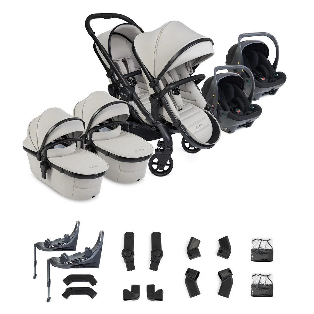 iCandy Peach 8 Twin with Cocoon 360 and Base - Image 3