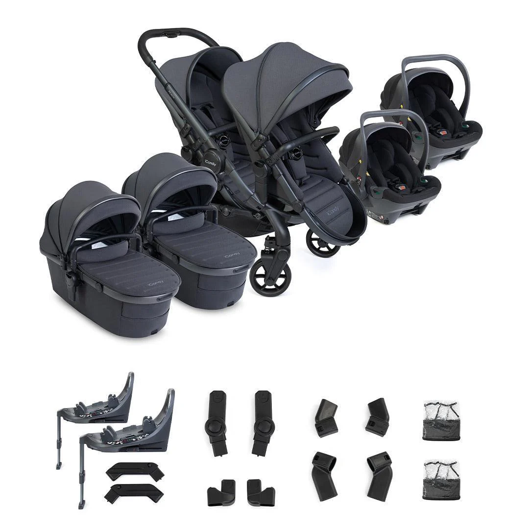 iCandy Peach 8 Twin with Cocoon 360 and Base - Image 4