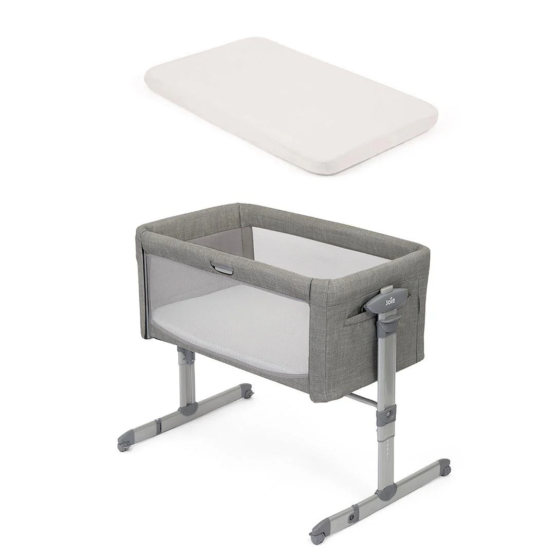 Joie Roomie Glide Side Sleeping Crib - Foggy Grey - Image 10