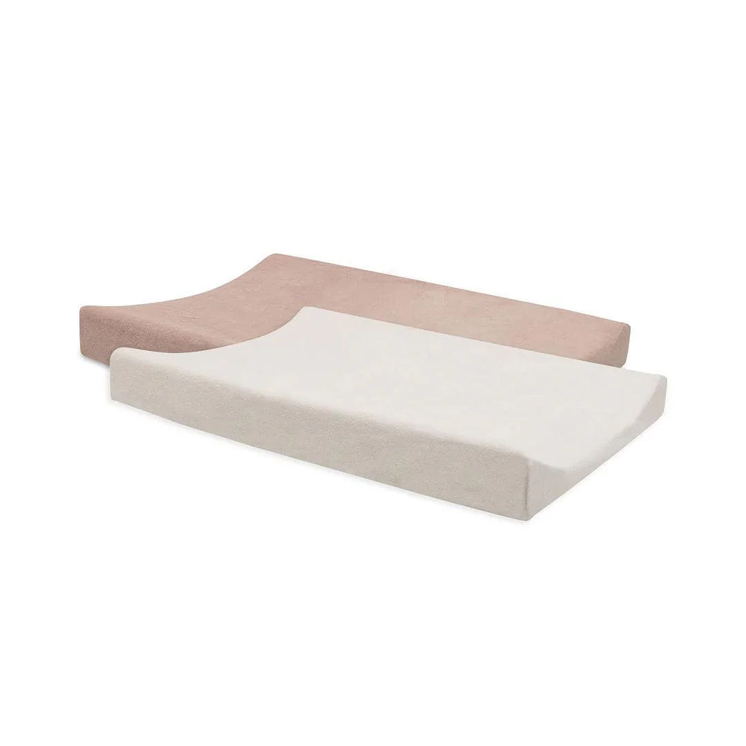 Jollein Changing Mat Cover Terry (2pack) - Wild Rose/Ivory