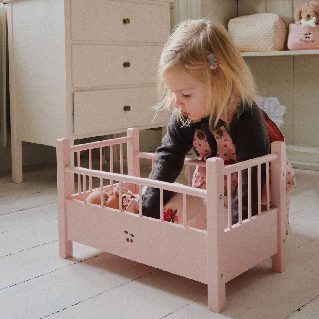 Konges Slojd Doll Bed - Pink - Image 3