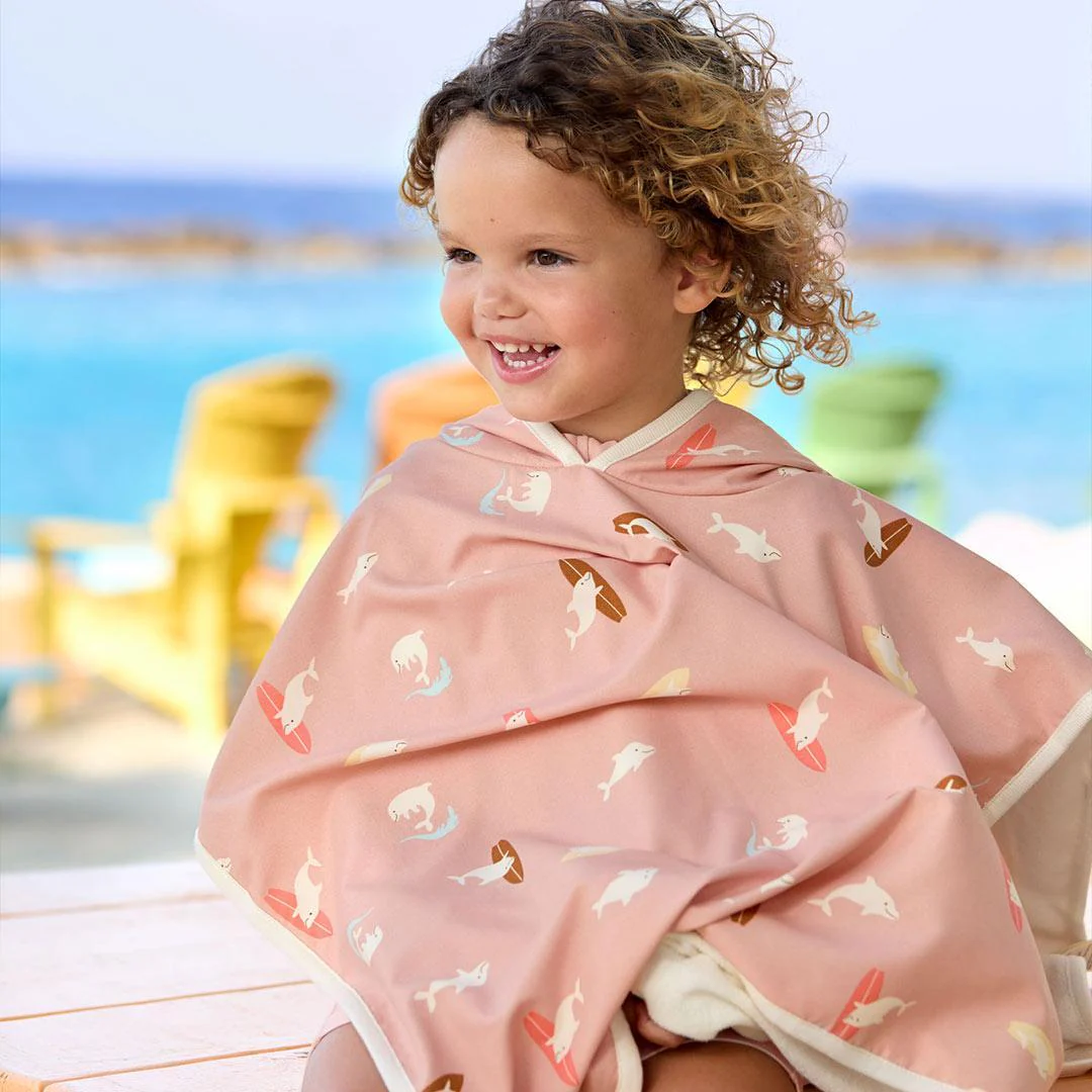 Lassig Beach Poncho - Peach - Dolphin - Image 3