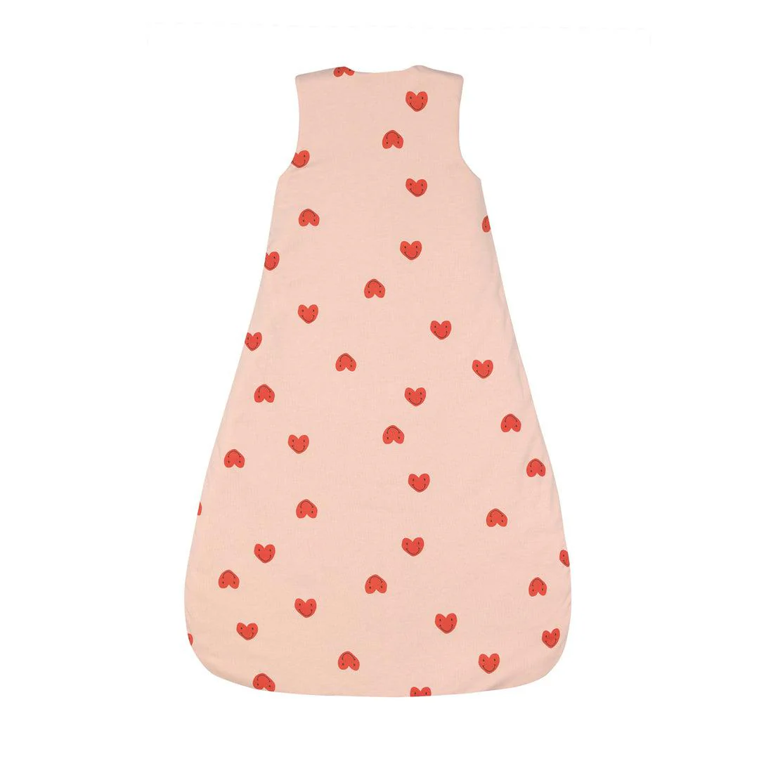 Lassig Interlock Sleeping Bag - Peach Rose - Heart - Image 6