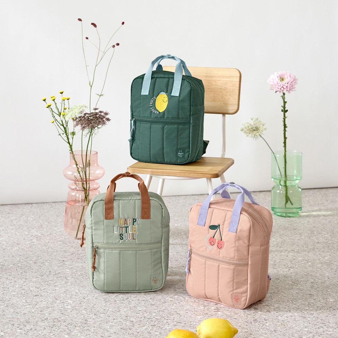 Lassig Mini Square Backpack - Dark Green/Light Blue - Little Gang Lemon - Image 3