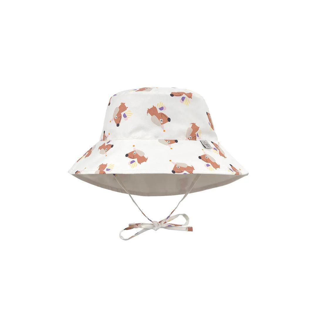 Lassig Sun Protection Bucket Hat - Ice Cream/Dog - Sea Salt