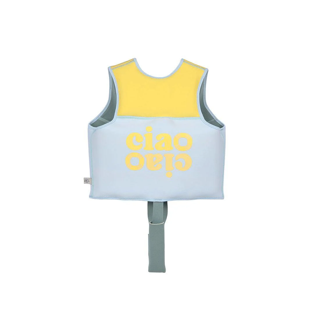 Lassig Swim Vest - Blue/Pale Yellow - Image 2