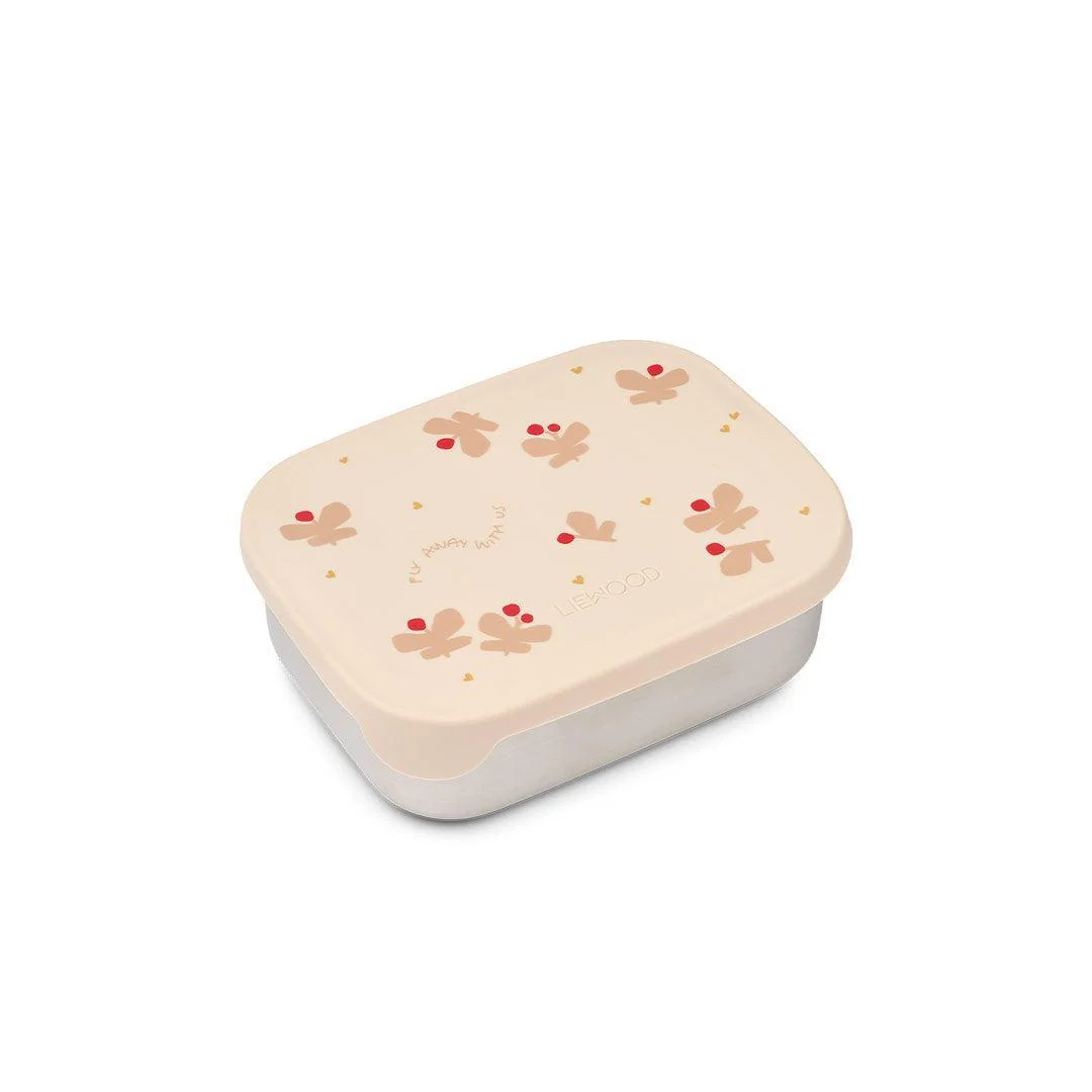 Liewood Arthur Printed Lunchbox - Butterfly / Apple Blossom