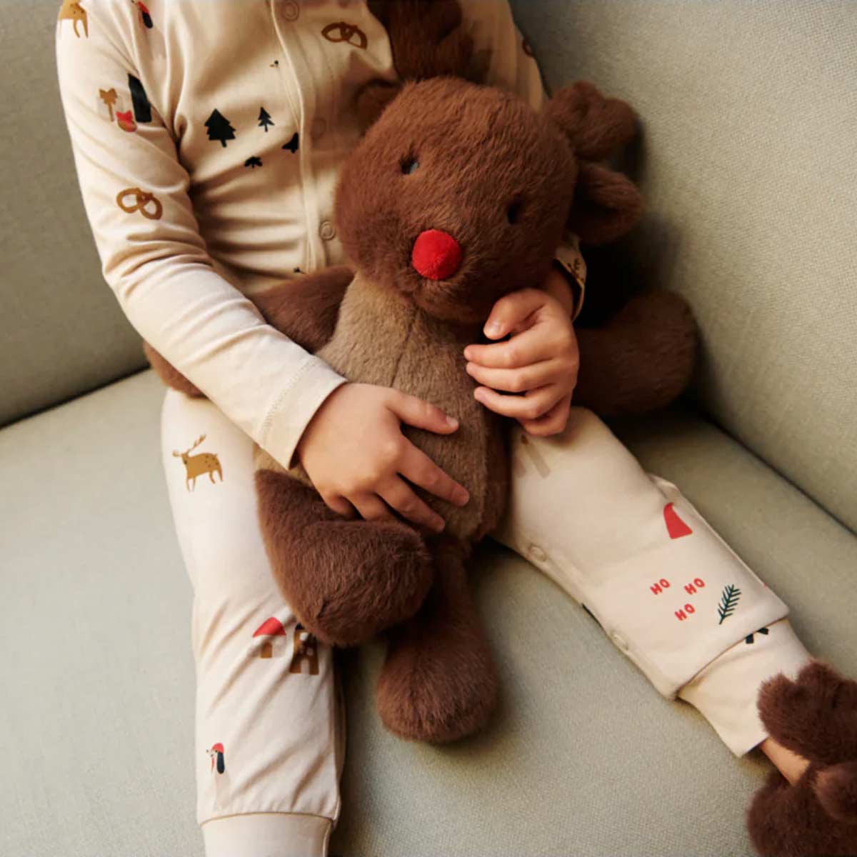 Liewood Berto Reindeer Soft Toy Teddy - Pecan - Image 2