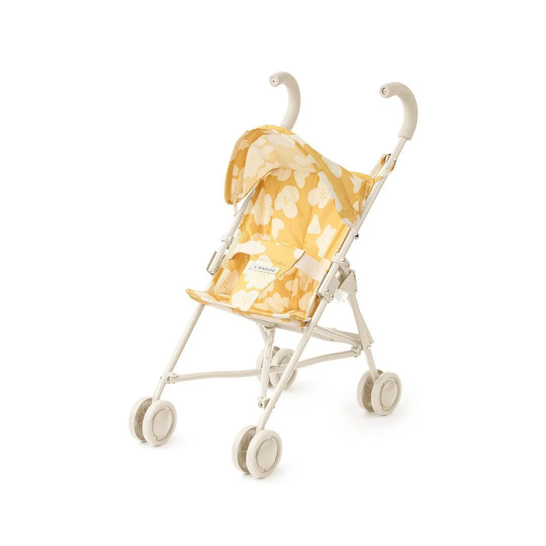 Liewood Elsie Doll Stroller - Flower / Lemon Yellow