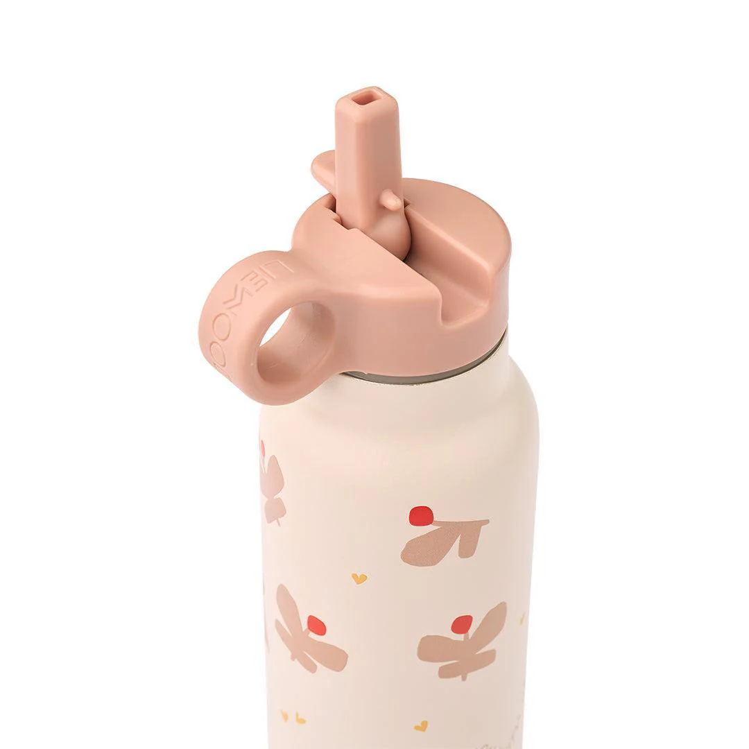 Liewood Falk Water Bottle 350ml - Butterfly / Apple Blossom - Image 2