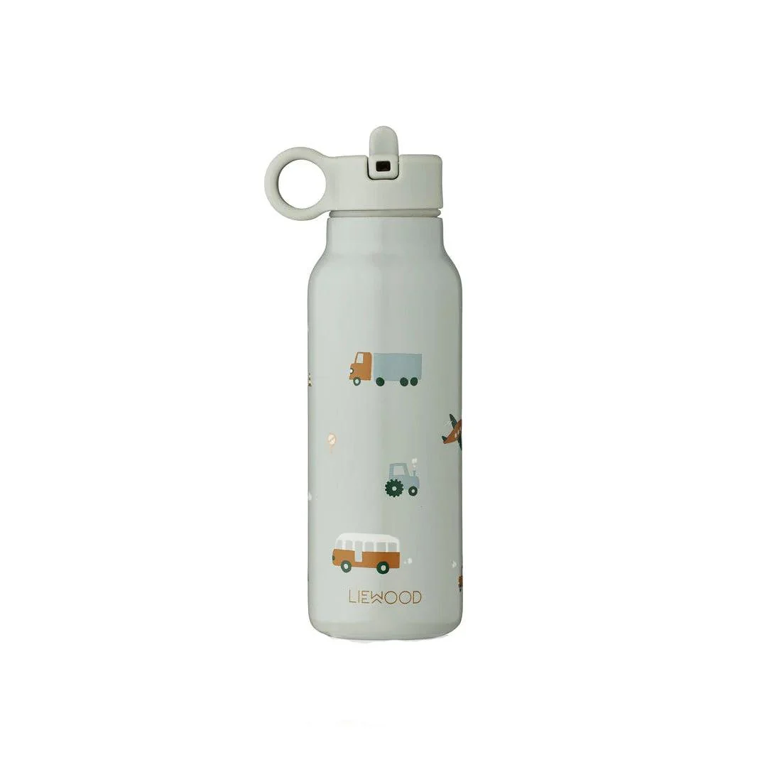 Liewood Falk Water Bottle - Vehicles - Dove Blue Mix - Image 3
