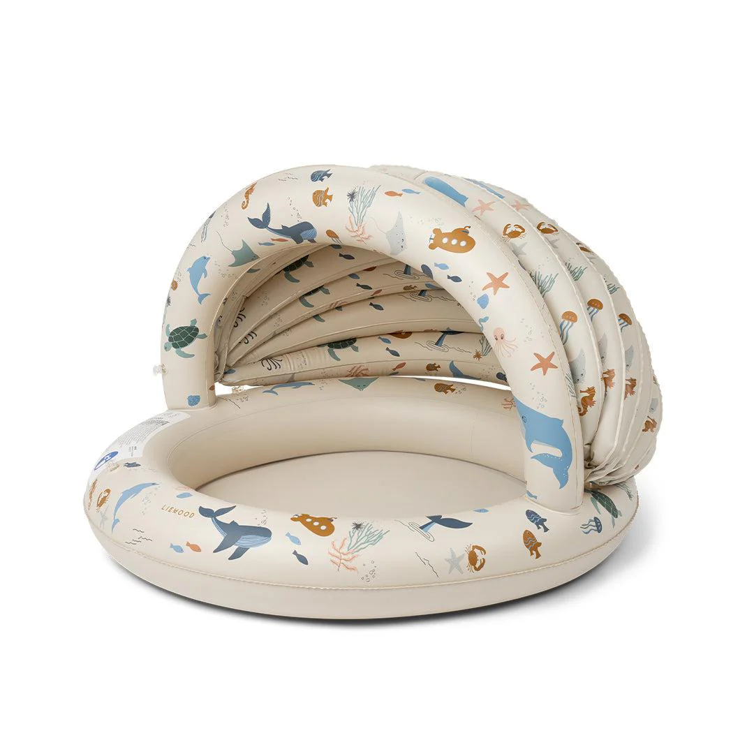 Liewood Hadleia Printed Canopy Pool - Sea Creature / Sandy