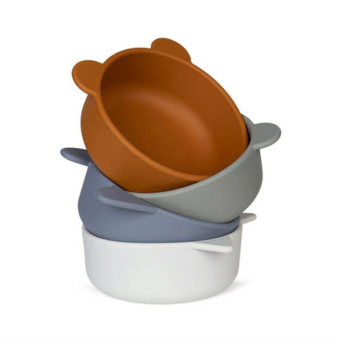 Liewood Iggy Silicone Bowls - Blue Mix - 4 Pack - Image 3
