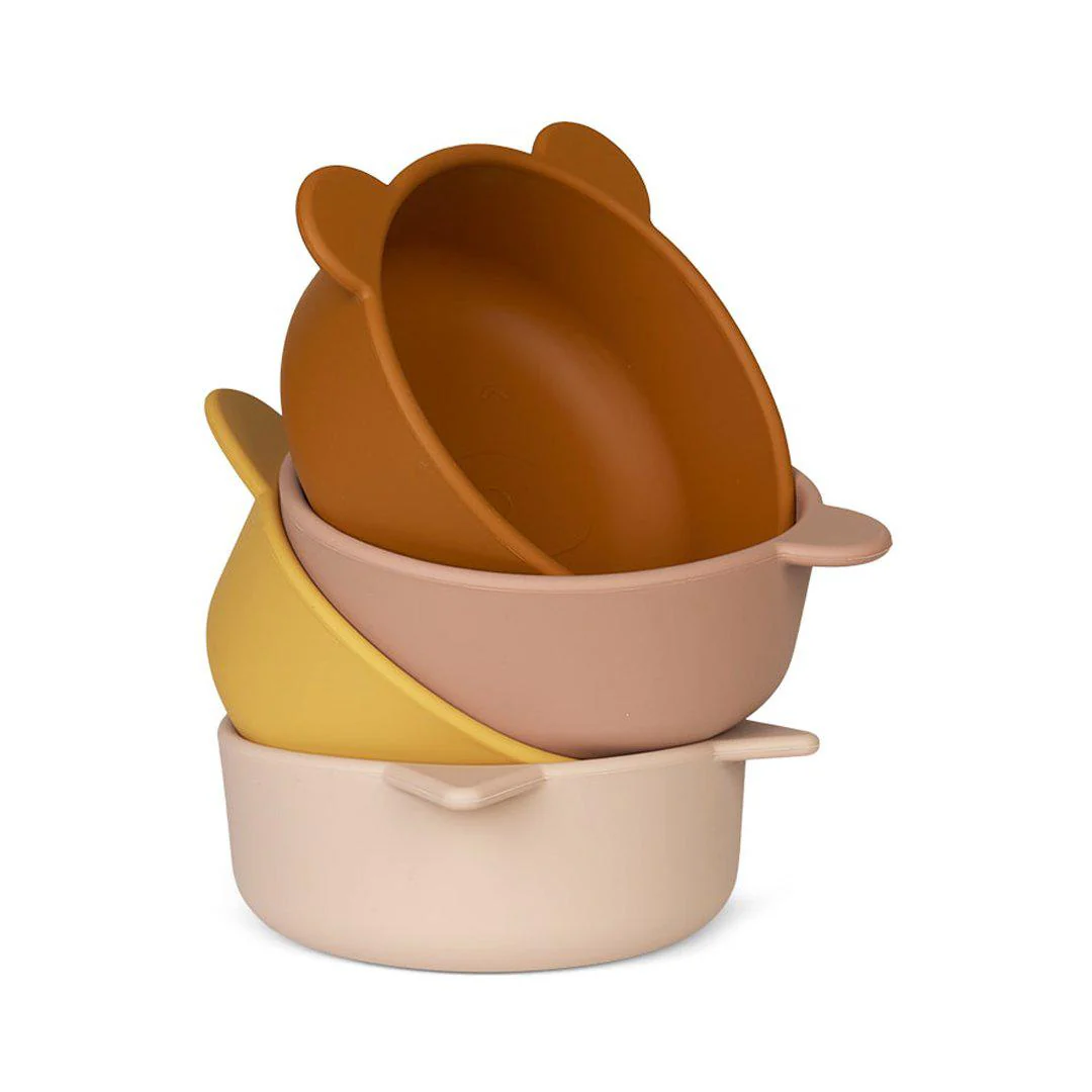 Liewood Iggy Silicone Bowls - Rose Mix - 4 Pack - Image 3