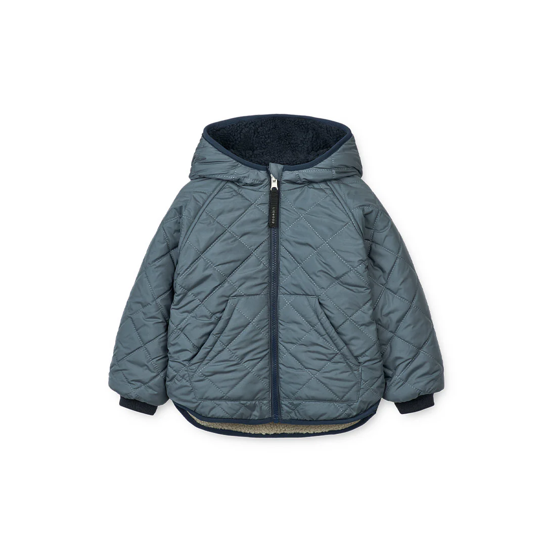 Liewood Jackson Reversible Fleece Jacket - Whale Blue Multi Mix - Image 10
