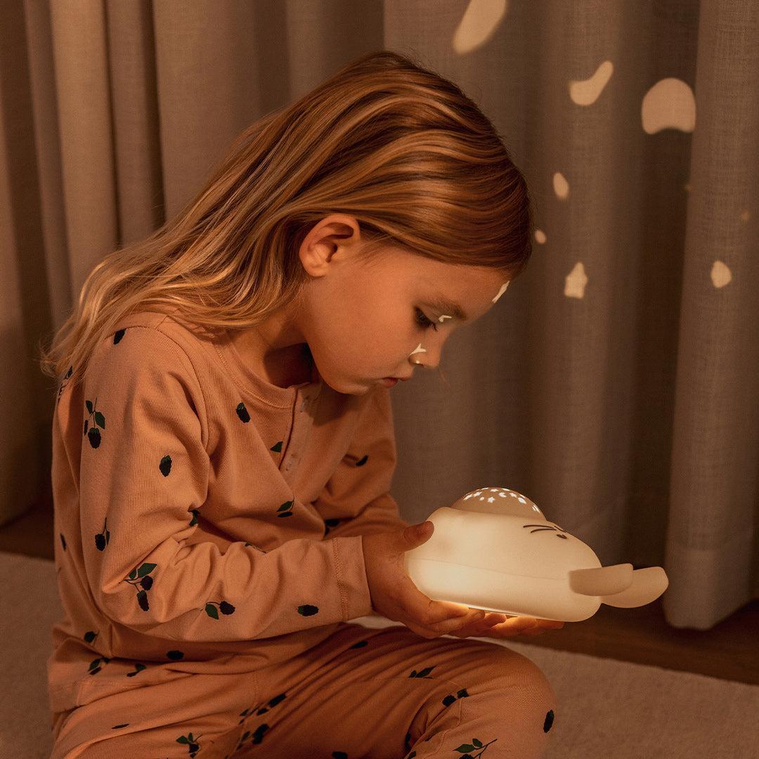 Liewood Manuel Rabbit Night Light & Sound and Projector Lamp - Sandy - Image 2