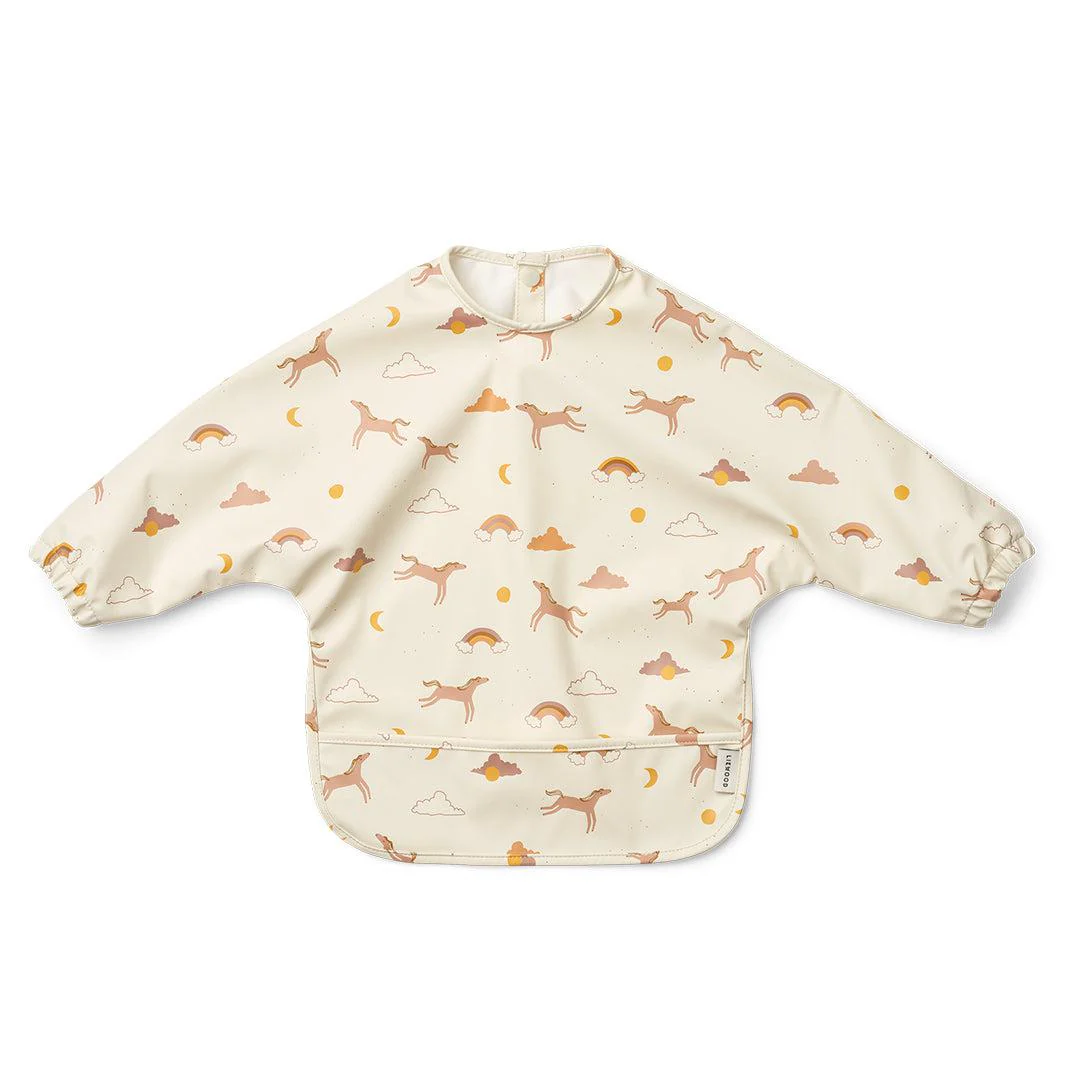 Liewood Merle Printed Cape Bib - Dream / Ecru