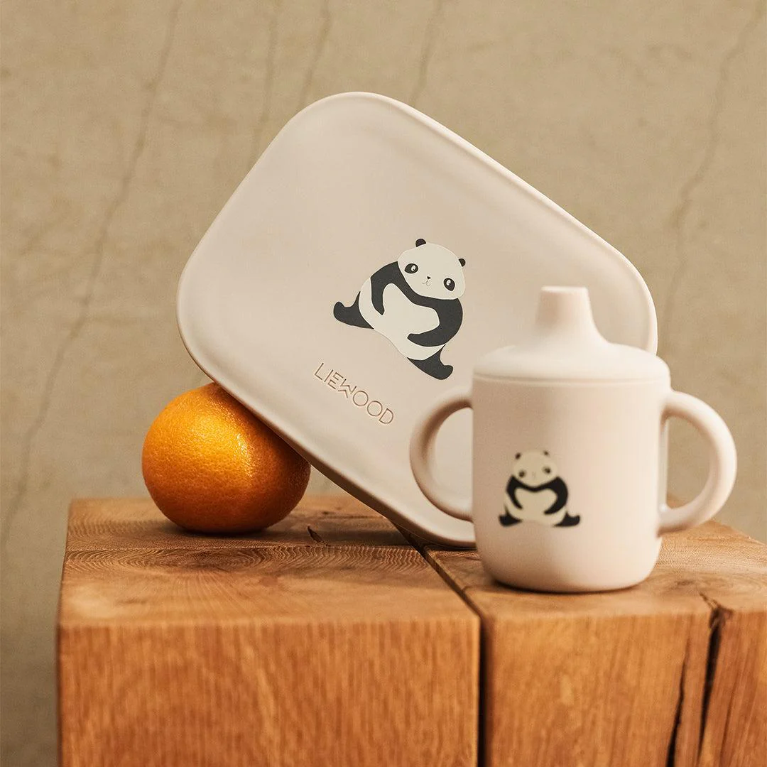 Liewood Neil Sippy Cup - Panda / Sandy - Image 2