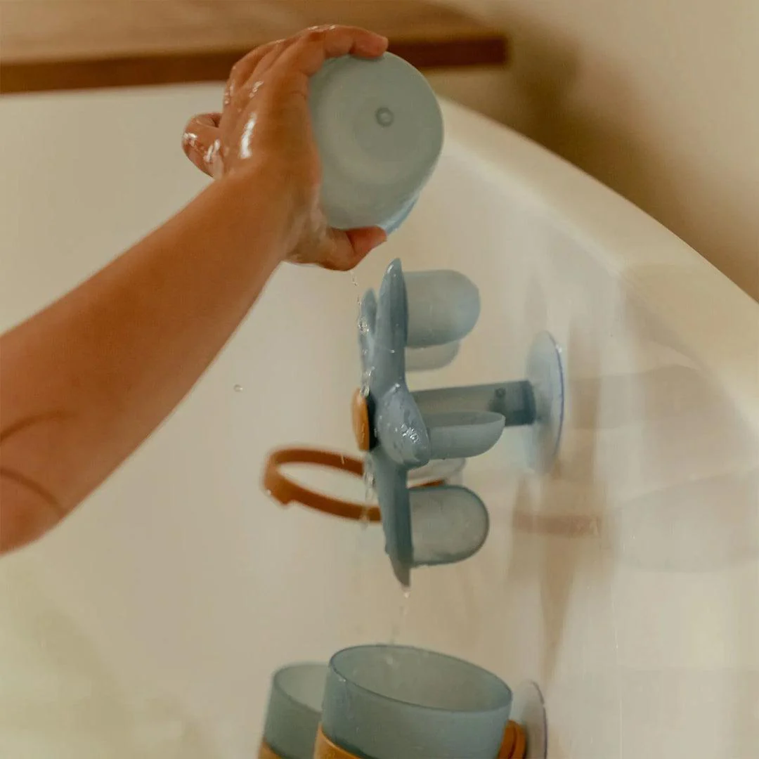 Little Dutch Bath Play Cups - Blue - Image 3