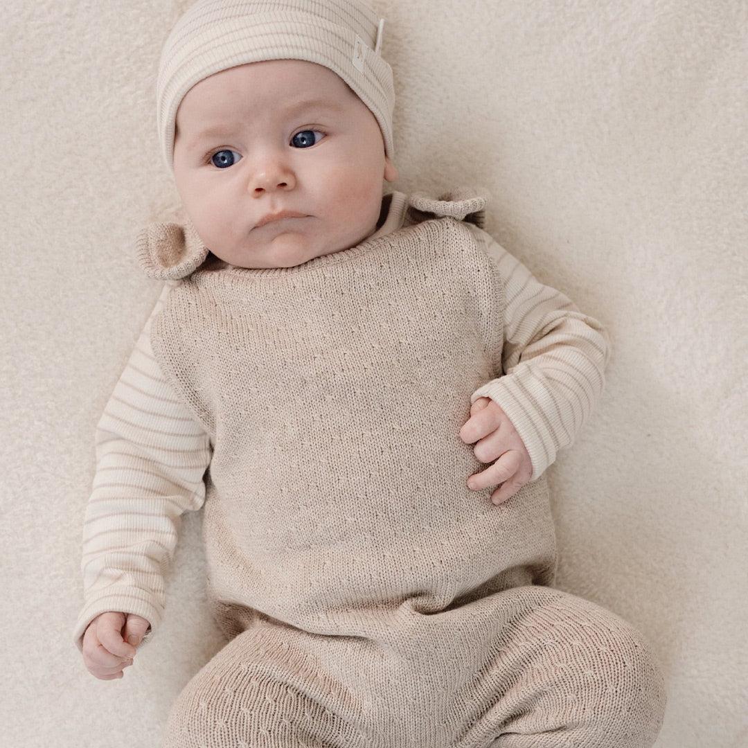 Little Dutch Knitted One-Piece - Soft Beige Melee - Image 4