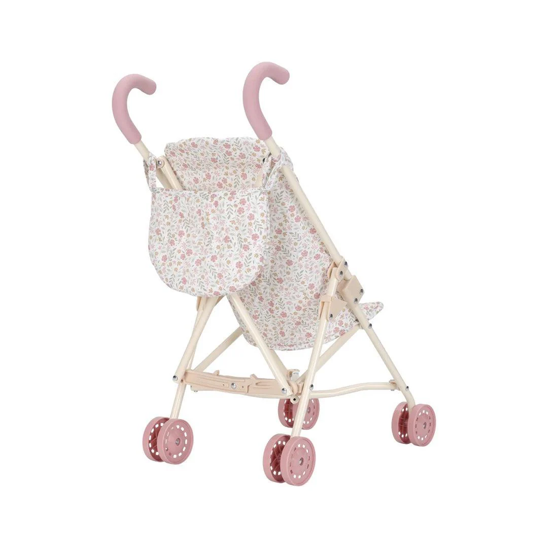 Little Dutch Metal Doll Buggy - Soft Flowers - Image 5