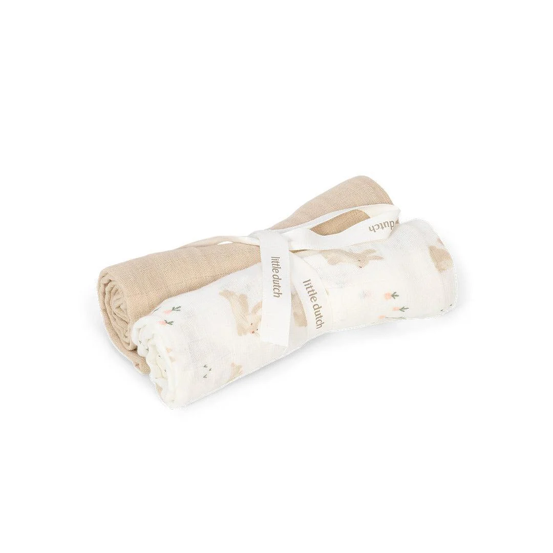 Little Dutch Muslin Swaddles - Baby Bunny