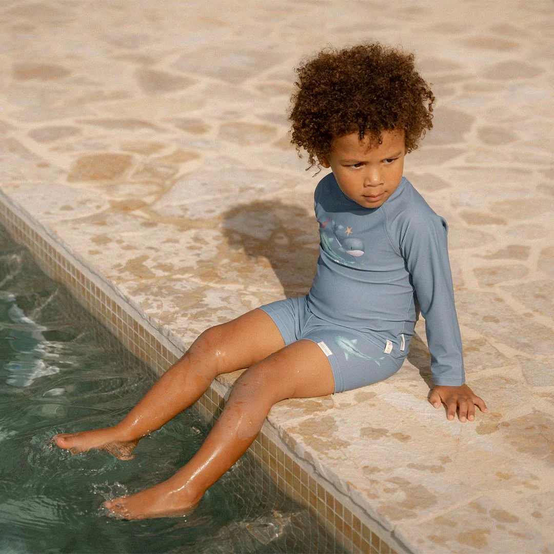 Little Dutch Rash Guard Long Sleeves - Ocean Blue - Image 2