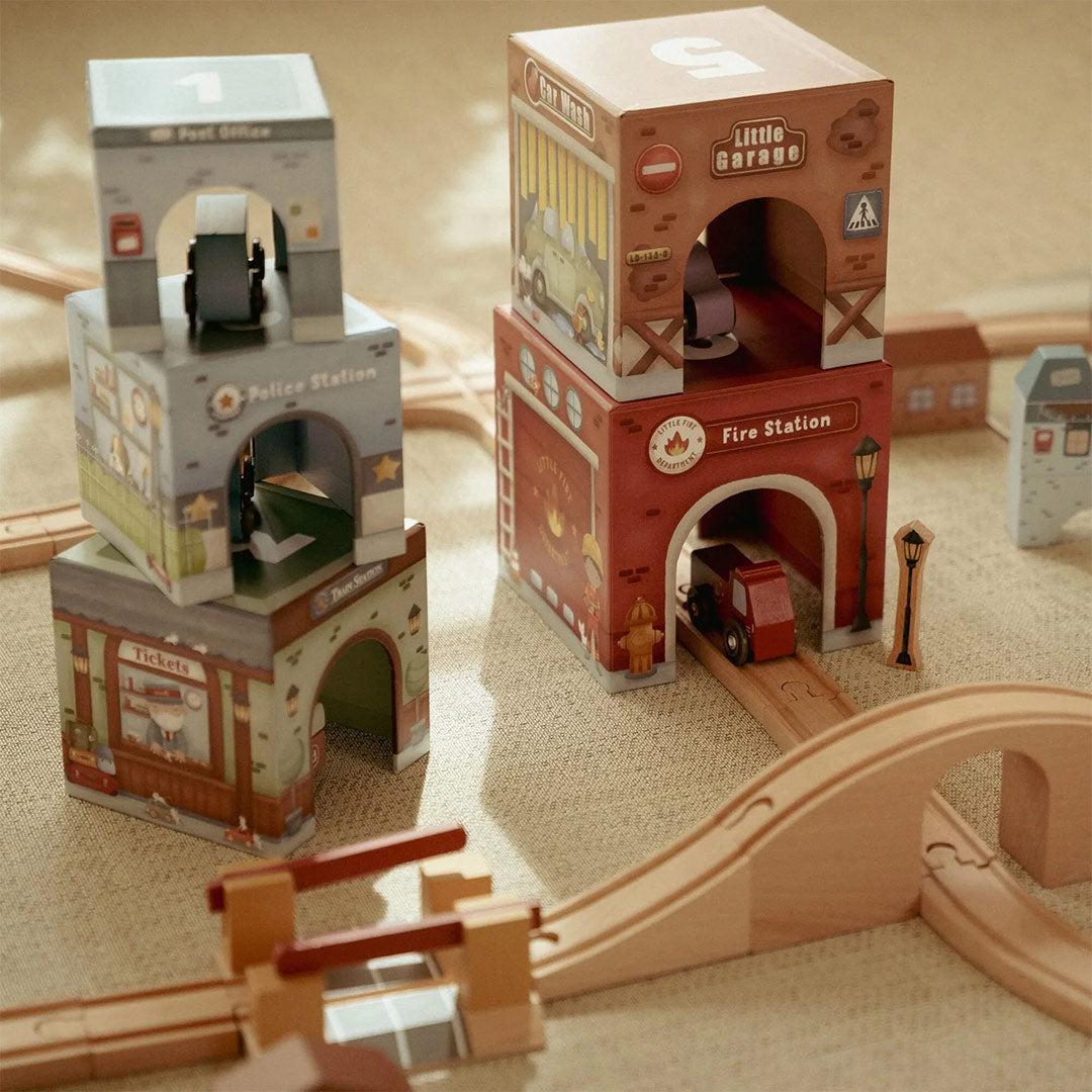 Little Dutch Stacking Blocks with Cars - Image 2