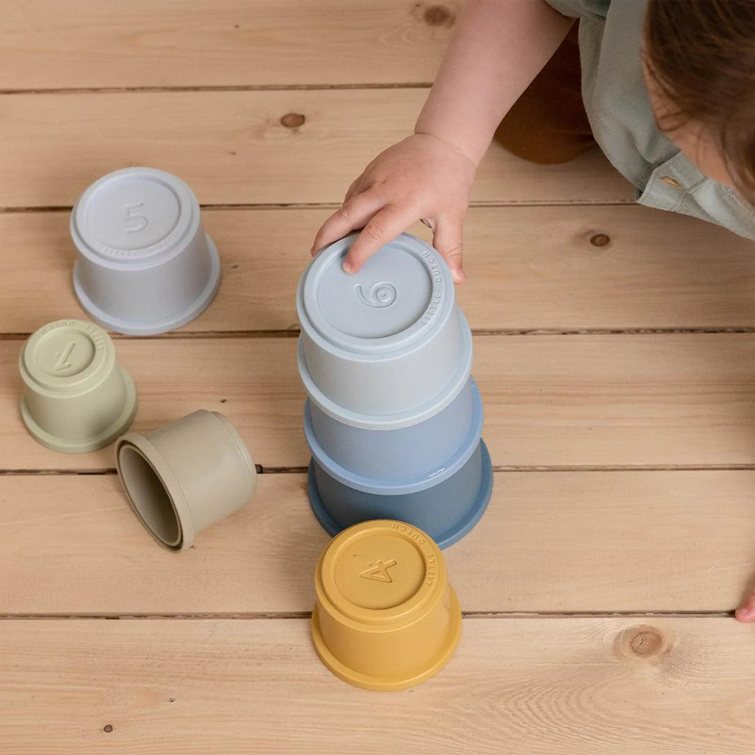 Little Dutch Stacking Cups - Blue - Image 5