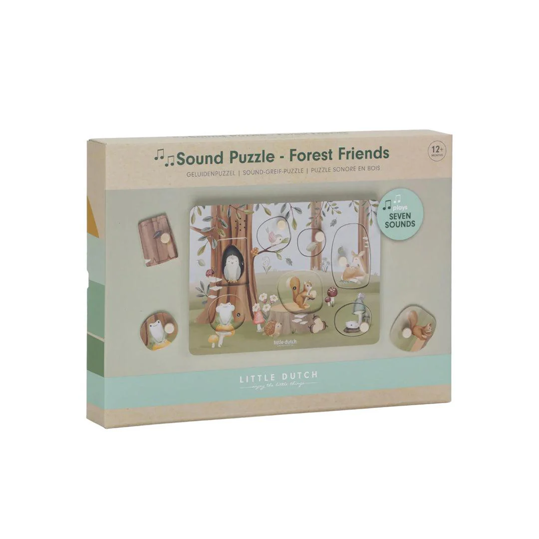Little Dutch Wooden Sound Puzzle - Forest Friends - Image 3