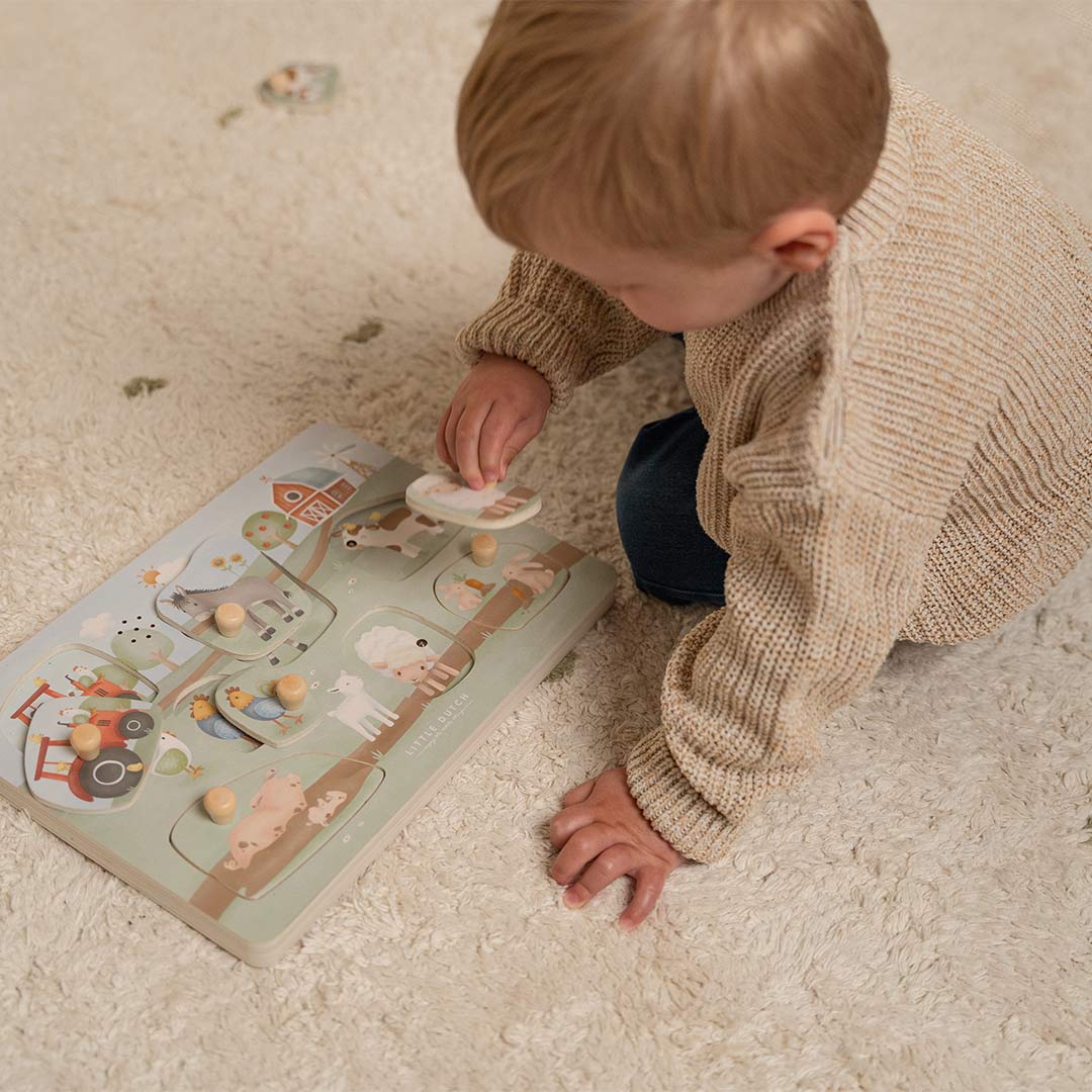 Little Dutch Wooden Sound Puzzle - Little Farm - Image 5