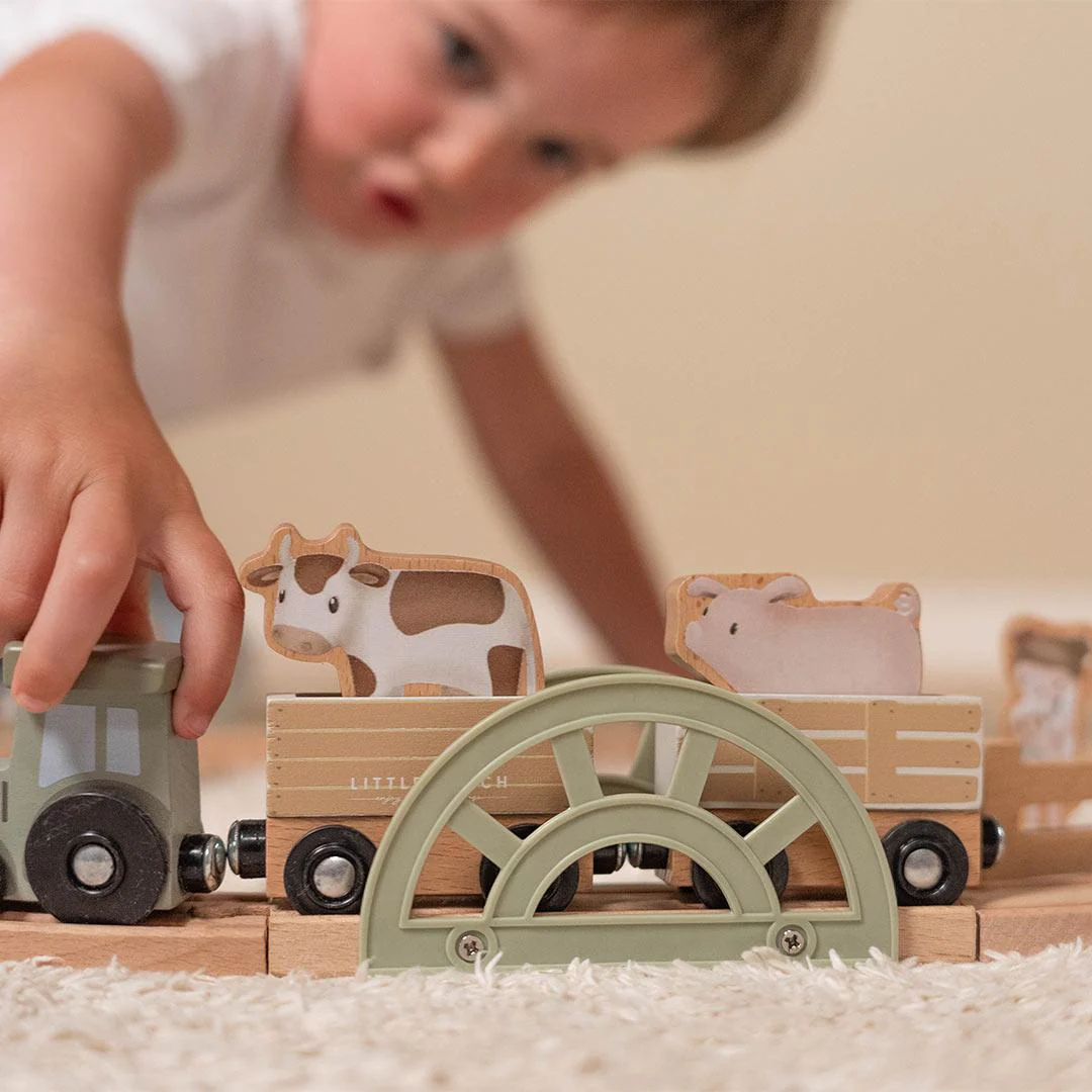 Little Dutch Wooden Train Track - Little Farm - Image 2