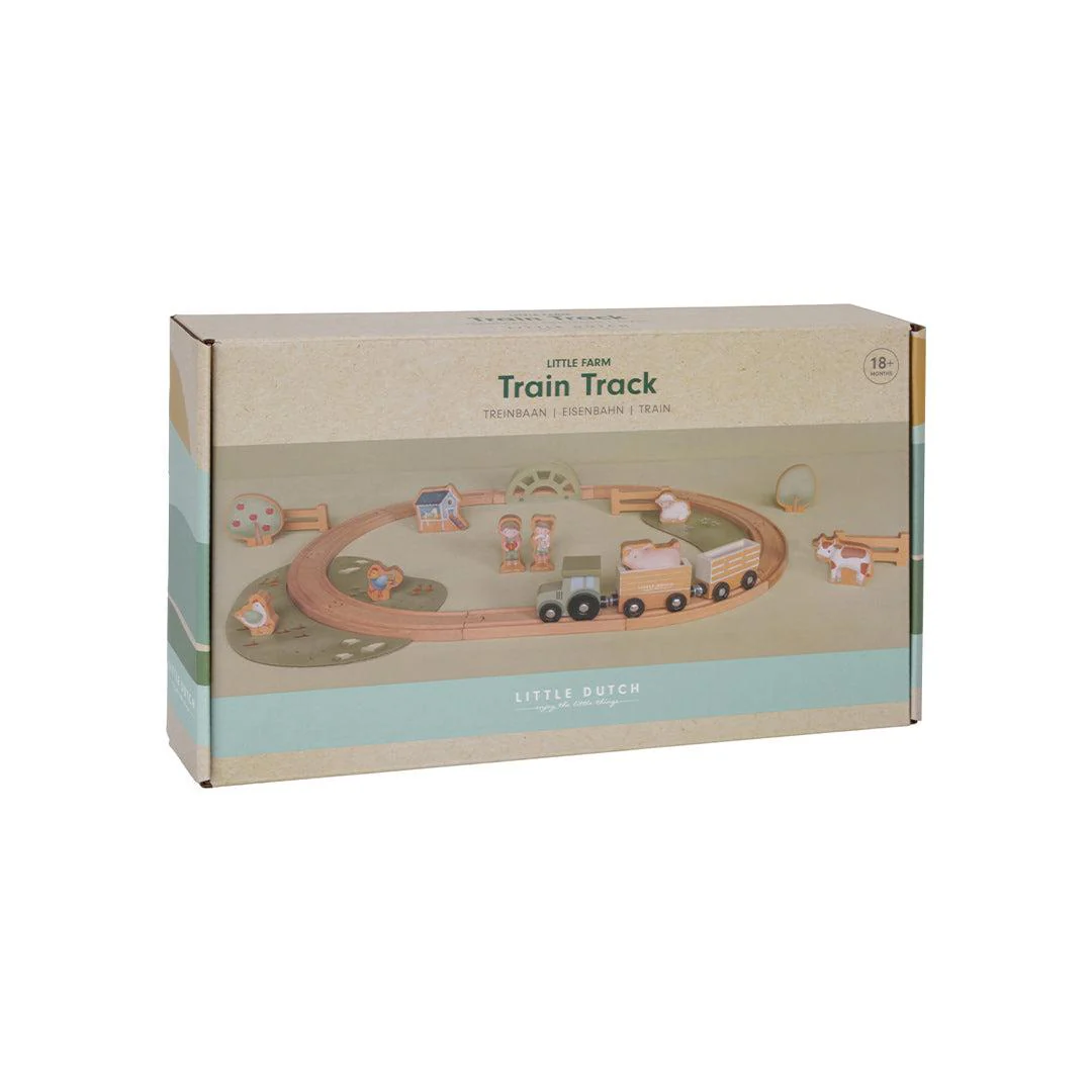 Little Dutch Wooden Train Track - Little Farm - Image 5