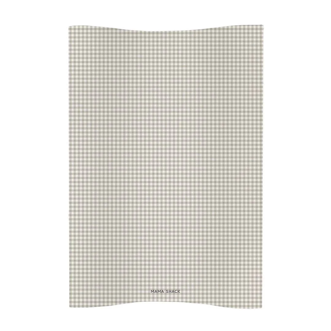 Mama Shack Anti Roll Wedge Changing Mat - Greige Gingham