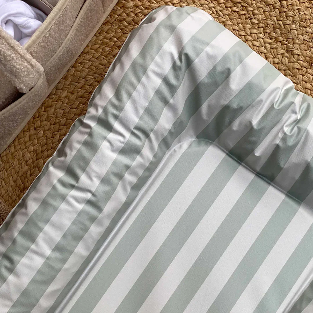 Mama Shack Nest Changing Mat - Candy Stripe - Sage - Image 2