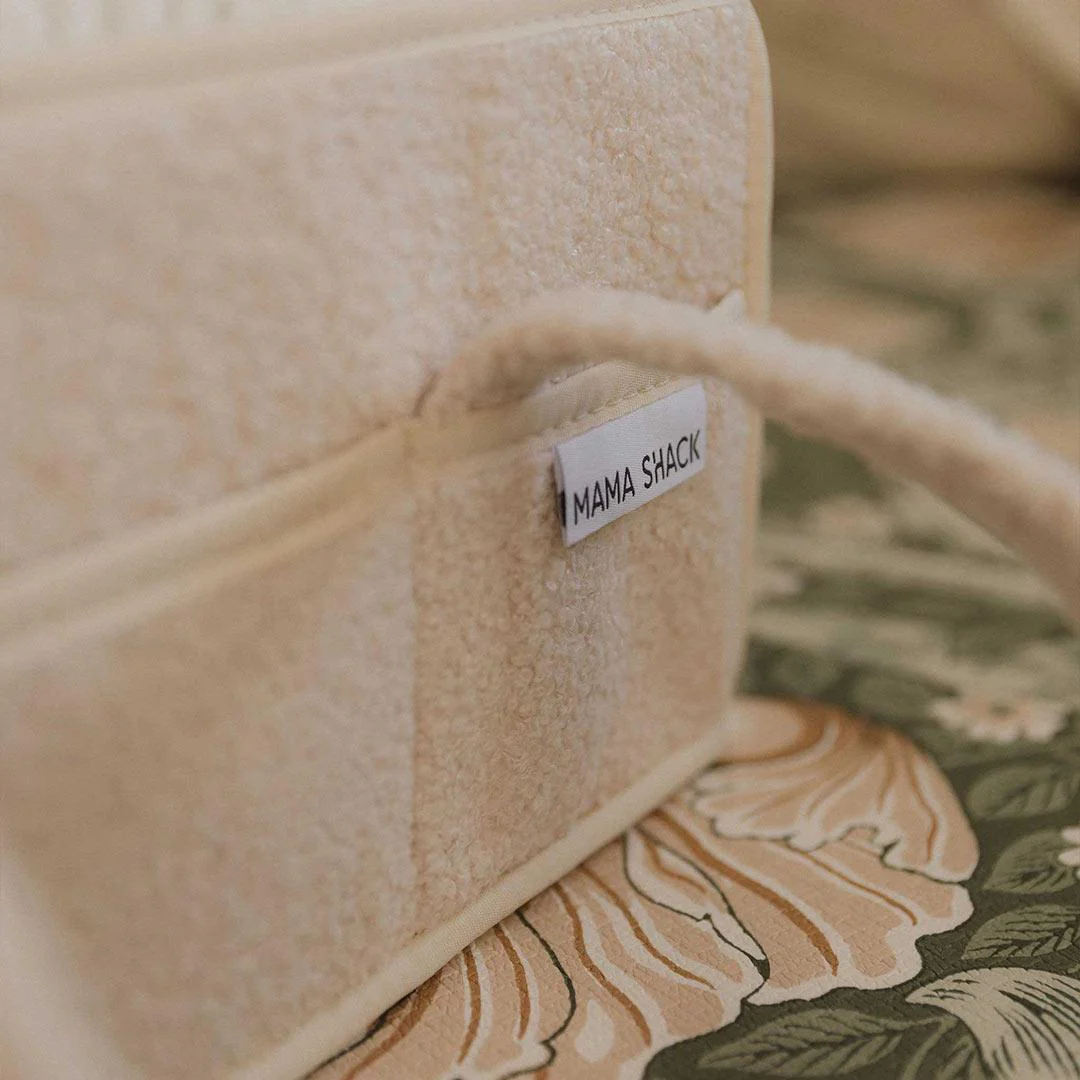 Mama Shack Teddy Fleece Nappy Caddy - Ivory - Image 4