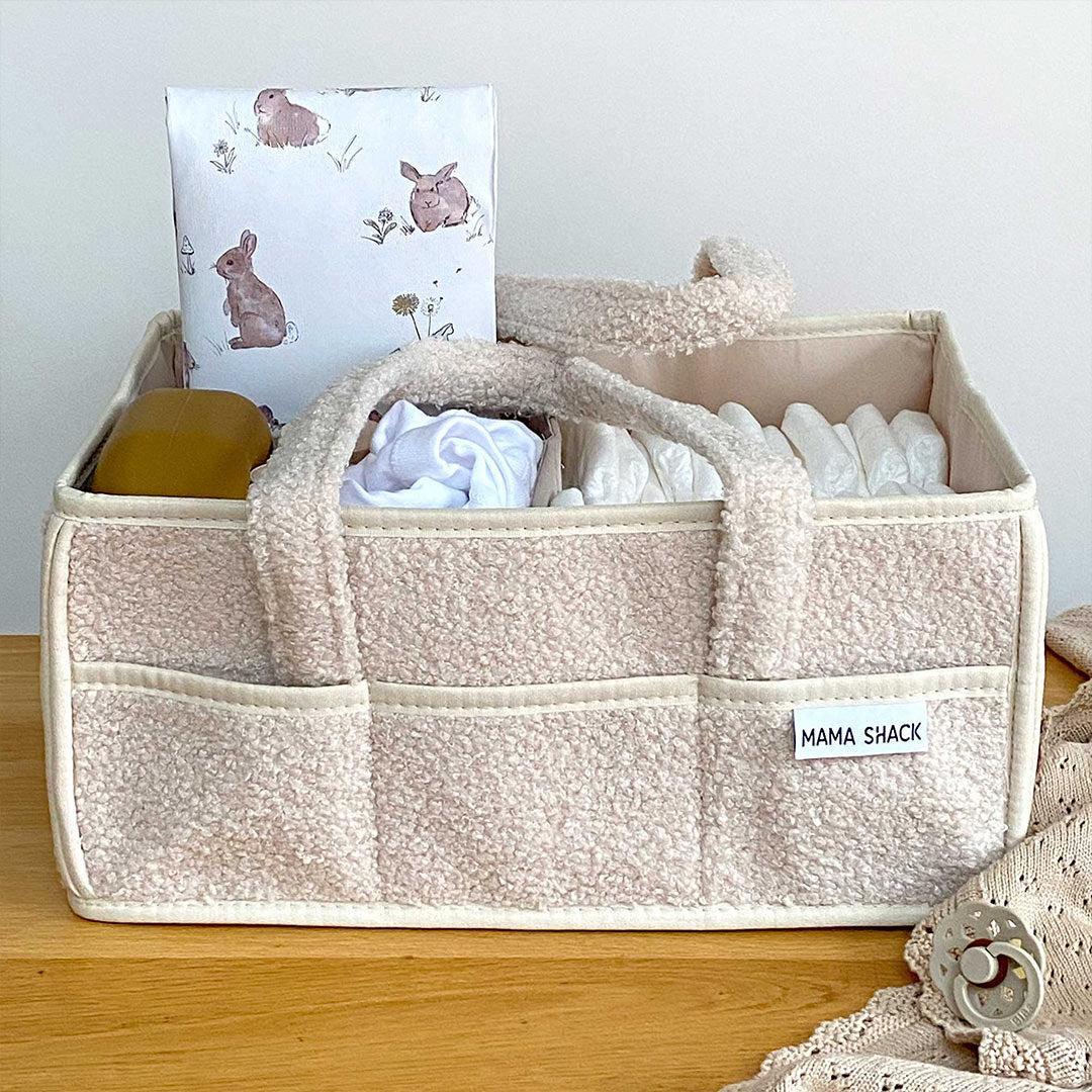 Mama Shack Teddy Fleece Nappy Caddy - Ivory - Image 6