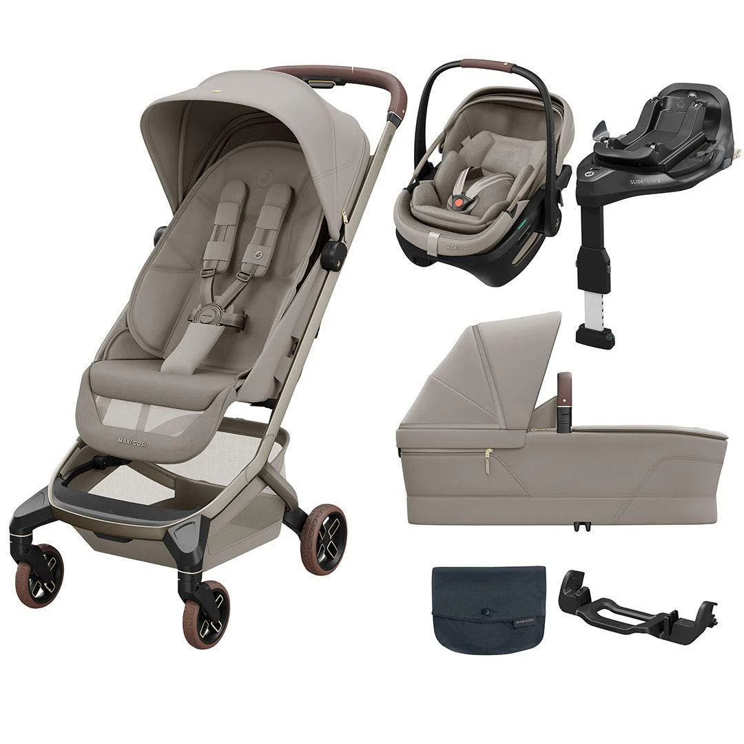 Maxi-Cosi Fame Cabin Stroller Zero G Travel System - Sapphire Sand