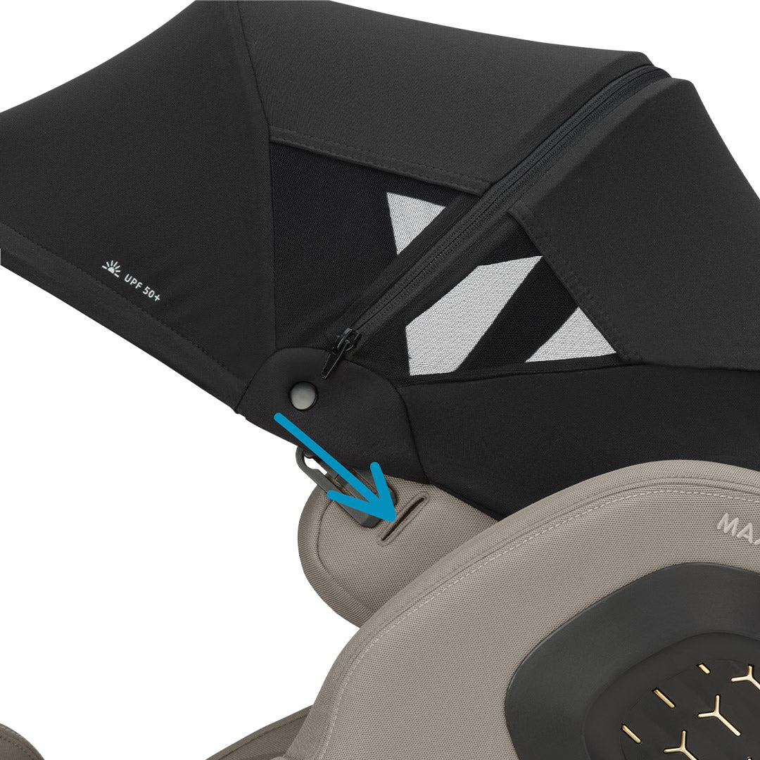 Maxi-Cosi Pearl XL Slide Pro Sun Canopy - Black - Image 2