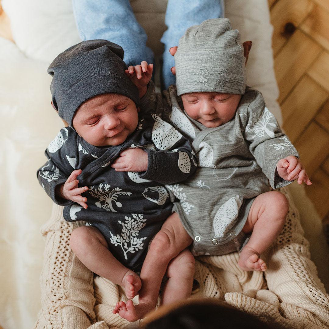 Merino Kids Cocooi Bootie & Hat Set - Dark Slate - Image 4