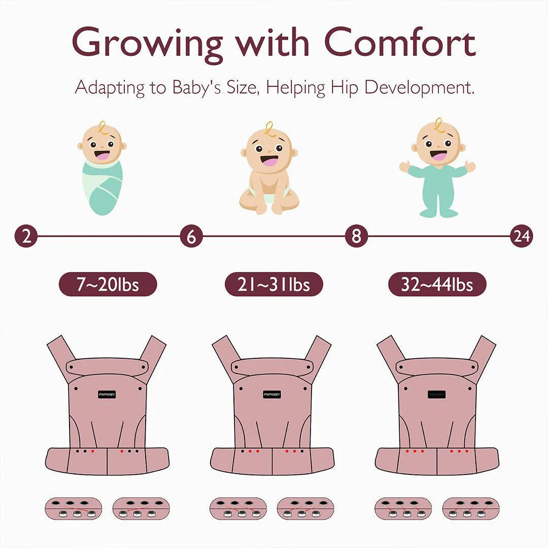 Momcozy Baby Carrier 3M+ - Cotton Khaki - Image 5