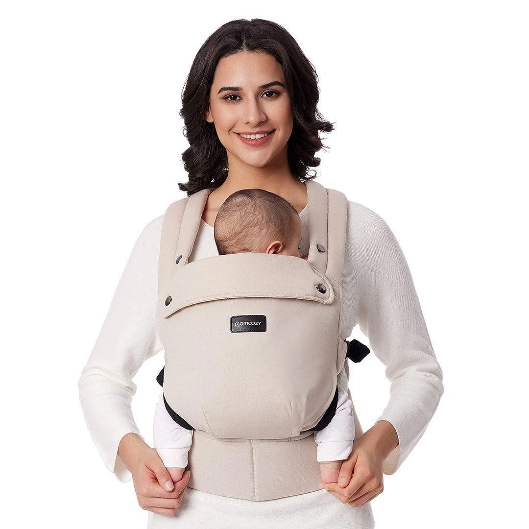 Momcozy Baby Carrier 3M+ - Cotton Khaki - Image 6