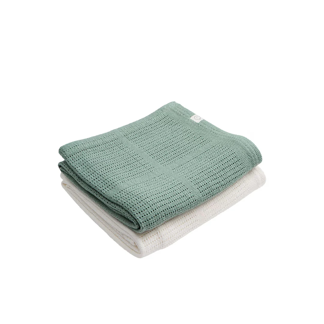 MORI 2pk Cellular Blanket - Green