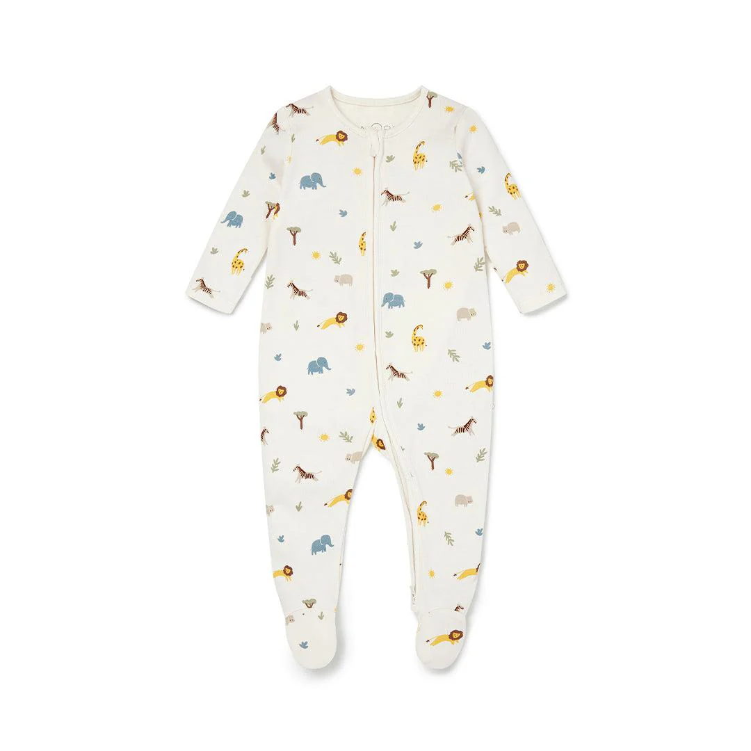 MORI Clever Zip Sleepsuit - Safari
