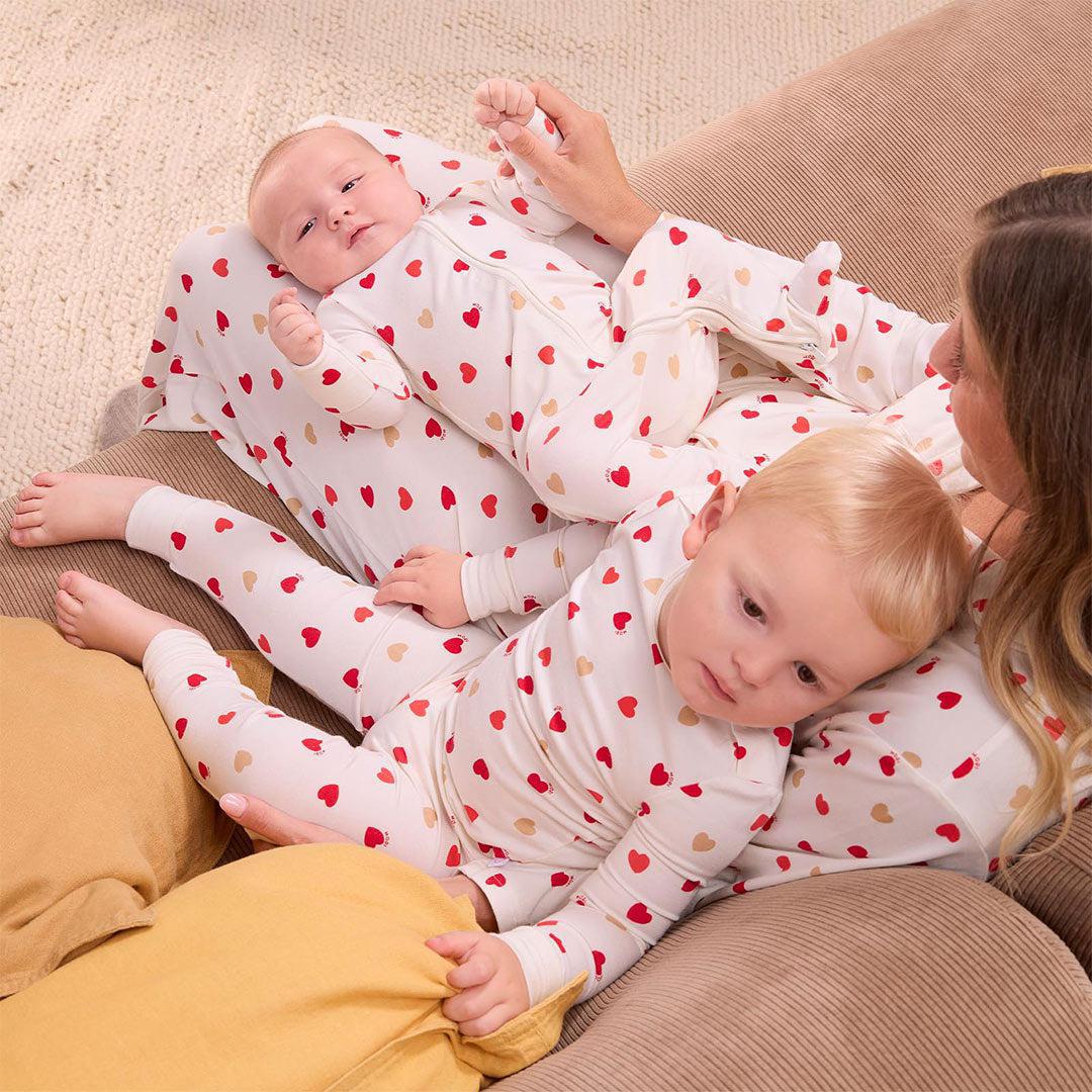 MORI Loveheart Pyjamas - Hearts & Cream - Image 2