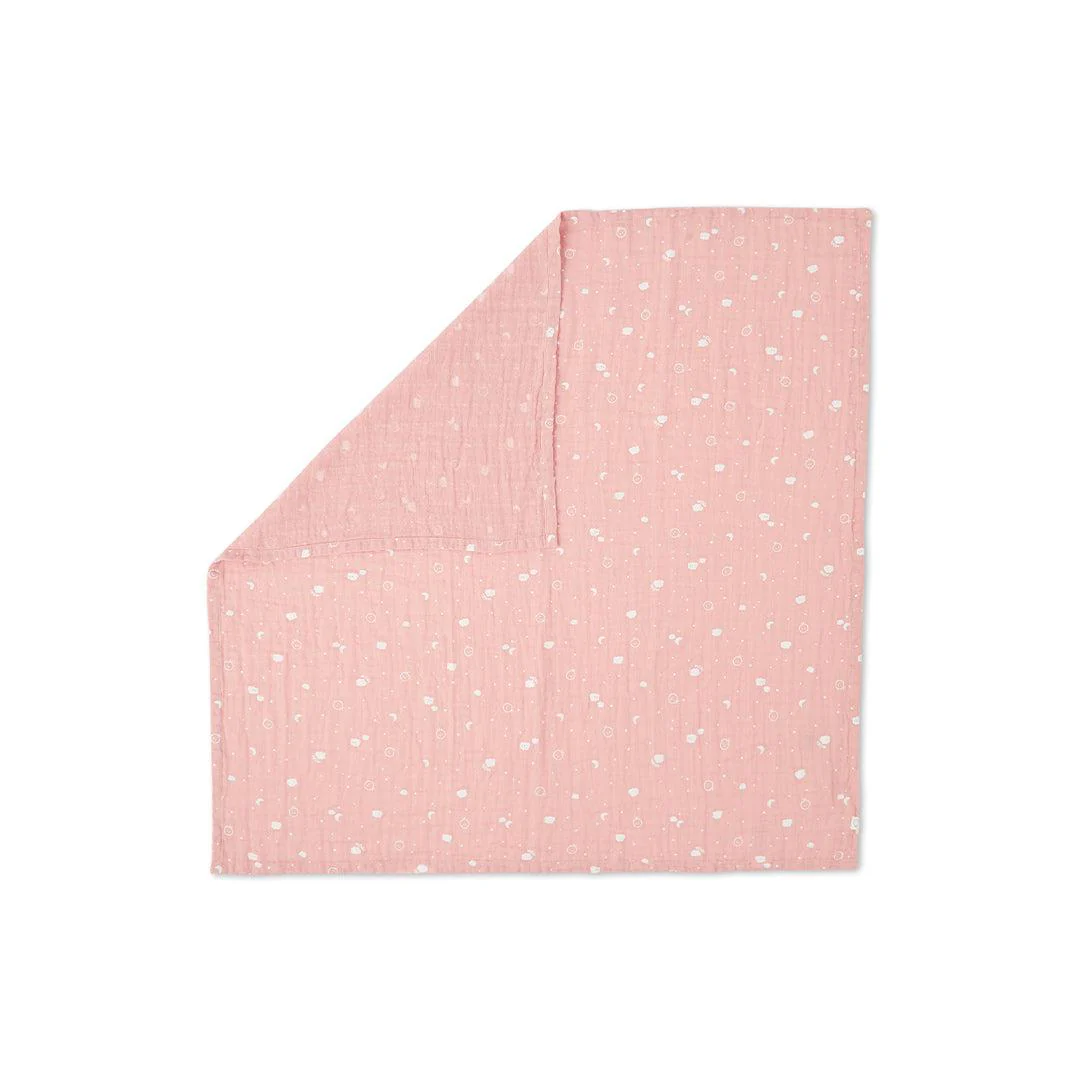 MORI Pre-Washed Large Muslin Swaddle - Pink - Image 3