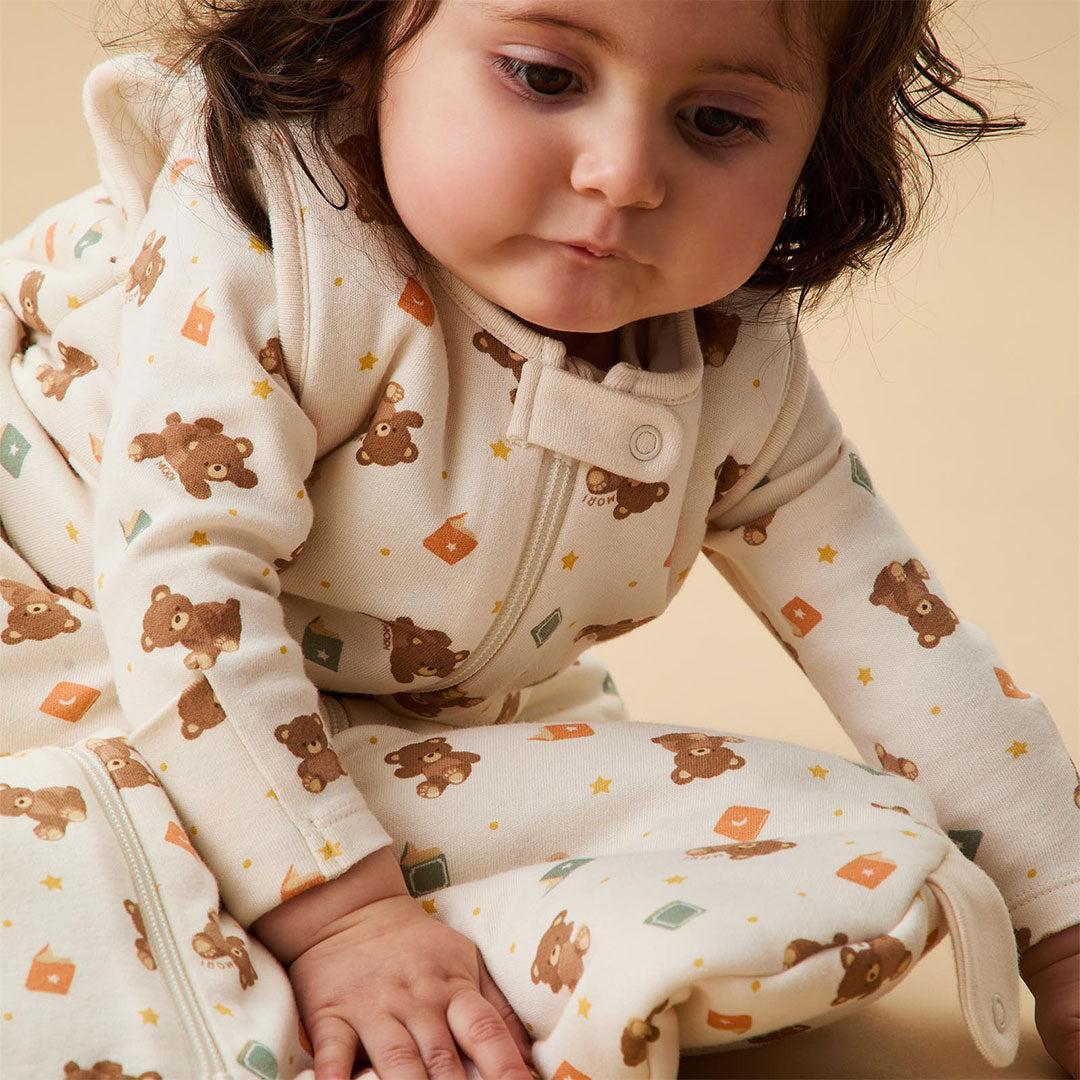 MORI Teddy Bear Front Opening Sleeping Bag 2.5 TOG - Teddy Bear Print - Image 2
